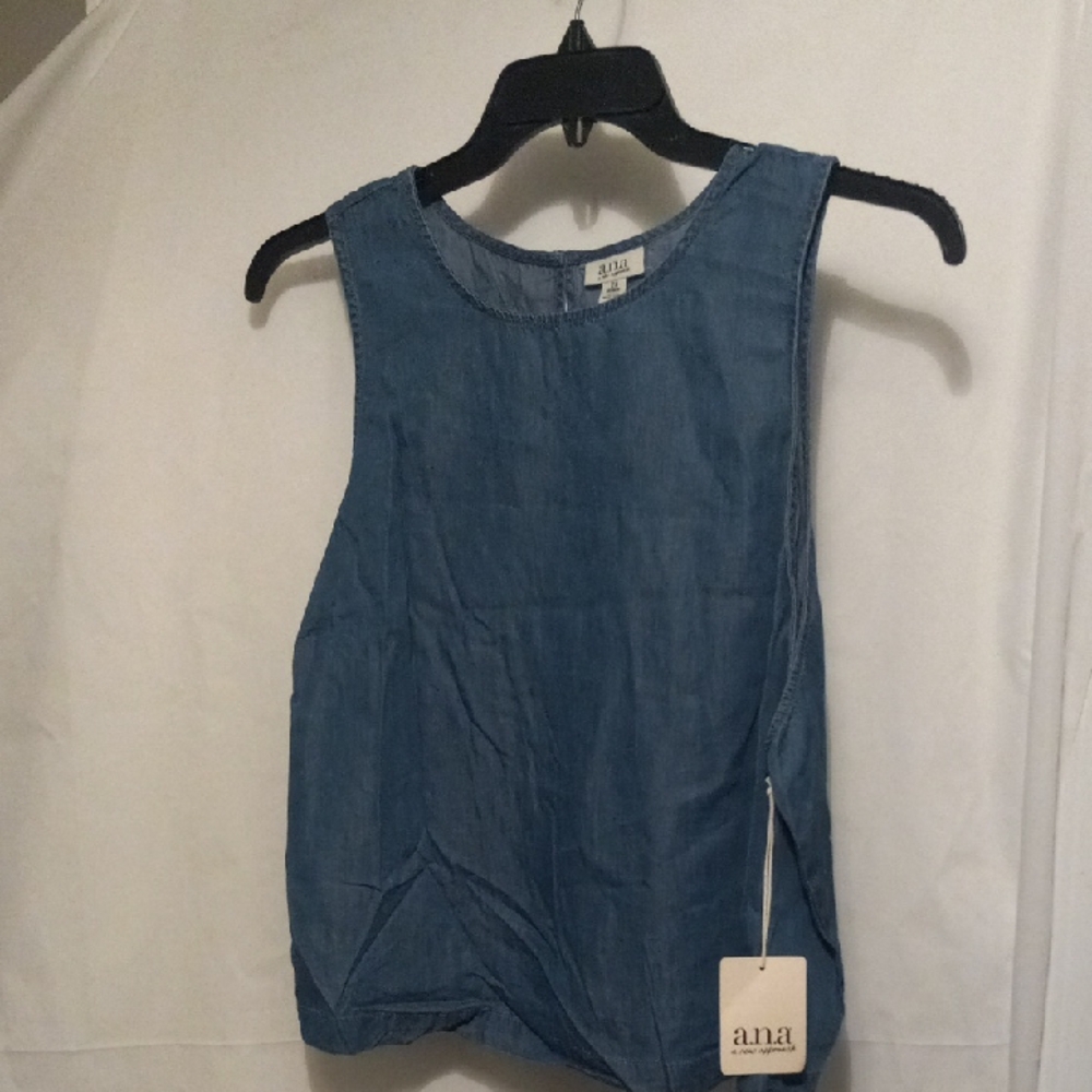 Ana Blue Denim Crop Top